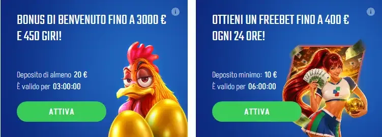 Winita Casino Bonus di Benvenuto